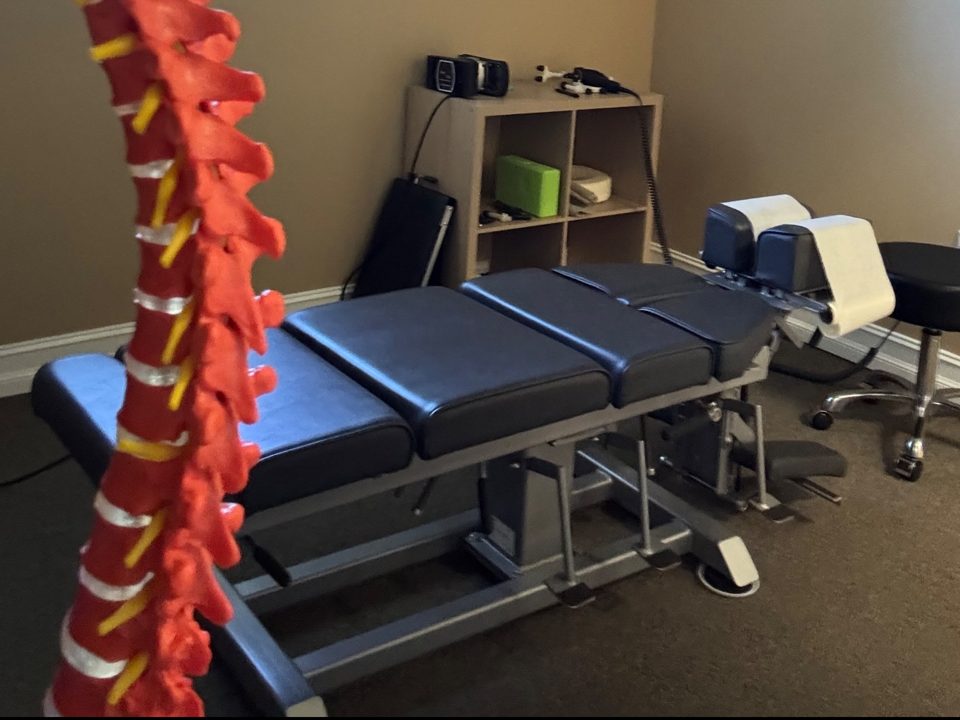 Adjusting table in the Longwood treatment room